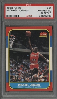 1986/87 Fleer #57 Michael Jordan Rookie Card - PSA Authentic